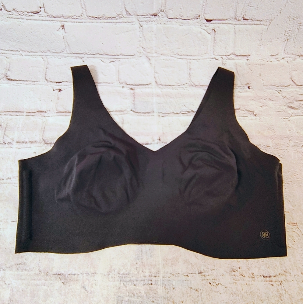 Honeylove Liftwear V Neck Bra  Large Black Wireless Bralette